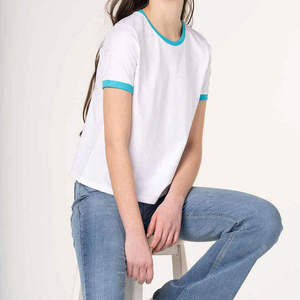 Camiseta de Mujer, Algodón Suave, Cuello Redondo, Manga Corta, Corte Regular, Informal, Básica para Uso Diario, Ligera y Cómoda - Product Image 3