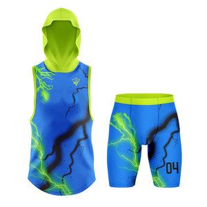 Nuevo y Elegante Uniforme Personalizado 7V7, Tejido de Malla 100% Poliéster, Transpirable, Elástico y que Absorbe la Humedad, Sin Mangas y con Capucha - Product Image 1