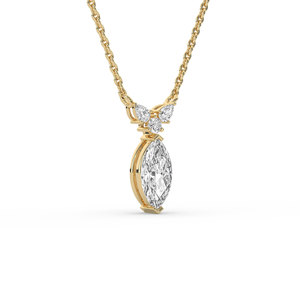 1.15 Carat Lab Grown Marquise Brilliant Cut Diamond in 14K <b>Solid</b> <b>Gold</b> for Women's <b>Pendant</b> - Product Image 4