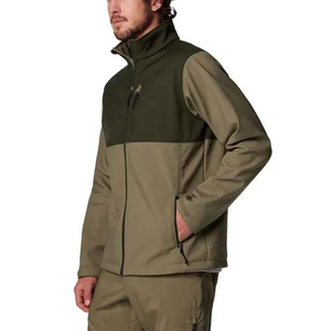 Custom Men's Windbreaker Jacket Plus Size Waterproof Windproof Breathable <b>Canvas</b> Hooded Collar Front Windbreaker Jacket - Product Image 4