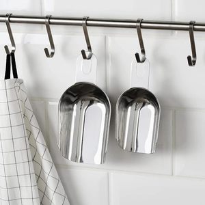 Juego de cucharas de lujo de acero inoxidable para hielo, cuchara metálica para alimentos, para hielo, dulces, café, harina, azúcar, cuchara de servir para cocina - Product Image 4