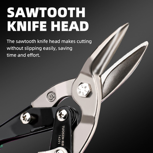 10'' Heavy Duty CR-V Steel Aviation <strong>Tin</strong> <strong>Snips</strong> <strong>Left</strong> Straight <strong>Right</strong> <strong>Hand</strong> Tools for Cutting Metal Iron DIY Laser Scissors for - Product Image 6