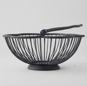 Unique Style Black Color Wire Modern Metal Fruit <b>Basket</b> For Kitchen Storage <b>Display</b> <b>Baskets</b> - Product Image 4