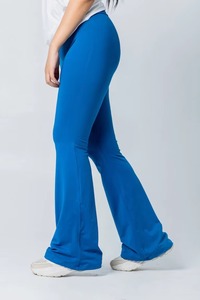 Leggings Personalizados sin Costuras con Corte Bootcut para Mujer, Pantalones de Yoga de Cintura Alta con Pierna Ancha, Pantalones Deportivos OEM - Product Image 2