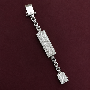 Bracelet personnalisé en argent sterling 925 avec gravure de nom, cadeau de bijoux pour femmes et hommes, fait main, nouveau diamant - Product Image 4