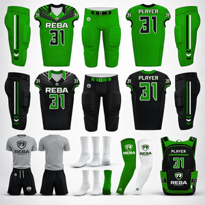 Reba Sports Elite American Football Uniform Kit Custom Sublimated Breathable Short Sleeve Jersey Pants <b>Socks</b> Full Team Gear Set - Product Image 5