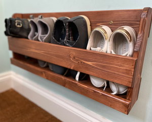 Banc de rangement pour chaussures avec coussin rembourré, organisateur d'entrée pour la maison, siège pratique et rangement en bois multi-compartiments - Product Image 2