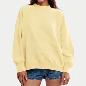 Wholesale Custom Vintage Cotton Blends Mock Neck Sweatshirts <b>for</b> Men & <b>Women</b> Winter Streetwear High Quality OEM Service - Product Image 1