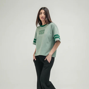 เสื้อยืดผู้หญิงแบบปรับได้รุ่นใหม่มาแรง ขายดีที่สุด ระบายอากาศได้ดี เสื้อผ้าแฟชั่นทันสมัย เสื้อยืดคอกลมแบบสั่งทำพิเศษสำหรับผู้หญิง - Product Image 5