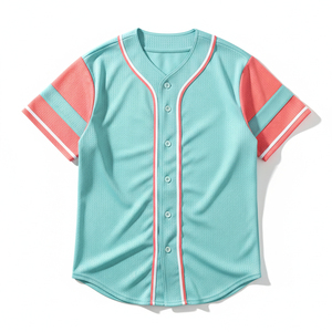 Maillot de baseball personnalisé en gros avec logo, vêtements de sport pour hommes, chemise à rayures boutonnée, uniforme d'équipe respirant pour l'entraînement - Product Image 1