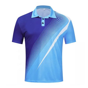 T-shirt léger en polyester et élasthanne pour homme, nouveau design, idéal pour le golf et le polo, avec tissu respirant, imprimé, uni et extensible - Product Image 1