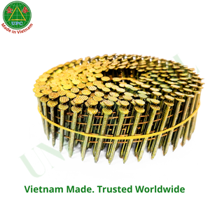 Clous à vis de 1-3/4 pouces avec tige filetée, revêtement jaune, pour pistolet à clous pneumatique, utilisation pour palettes, prix de gros, provenant d'usine vietnamienne - Product Image 4