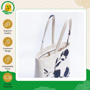Bolsa Tote Mediana de Algodón Hecha en India, de Primera Calidad, Venta al Por Mayor, con Cierre de Cremallera, Reciclada, con Asa Larga - Product Image 3
