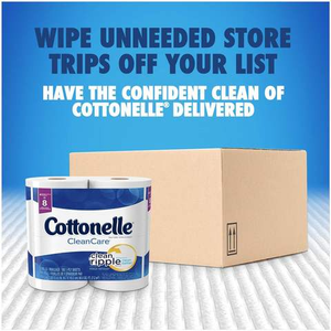 Papel Higiénico Cottonelle Ultra Clean, Papel Higiénico Resistente, 24 Super Mega Rollos (24 Super Mega Rollos = 144 Rollos Regulares) - Product Image 2