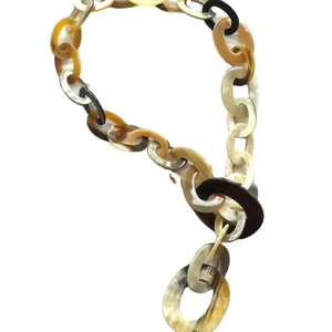 Stylish Horn Necklace Eco Conscious Fashion Jewelry <b>Black</b> Horn Choker Natural Crafts - Product Image 3