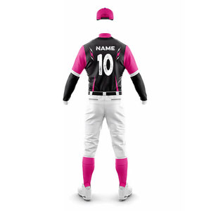 100% Polyester Made <b>Baseball</b> Jersey Long Sleeve Button Up Design with Pant <b>Baseball</b> Uniform Athletic Kit Multi Color Uniform - Product Image 6