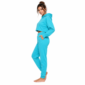 comfortable <b>woman</b> crop <b>hoodie</b> with stylish <b>cropped</b> design soft fabric lightweight feel ideal <b>for</b> everyday comfort and fashion - Product Image 4