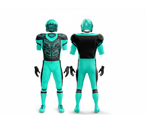 Maillots de football américain de qualité professionnelle, ensemble complet d'uniformes d'équipe |   Ensemble de football avec maillot et pantalon |   Polyester respirant - Product Image 4