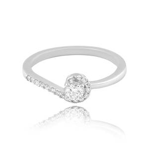 Anillo Unisex de Plata 925 con Diamante, Corte Brillante Redondo Minimalista, Color D, Regalo de Compromiso, Joyería - Product Image 3