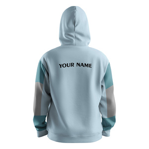 Sweat-shirt à capuche personnalisé pour homme, sublimation, manches colorées, 100% polyester, pull-over - Product Image 2