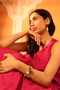 Boucles d'oreilles pendantes en améthyste naturelle, imitation perle labradorite, plaquées or 18 carats, faites à la main, classiques pour femmes - Product Image 3