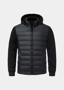 Veste matelassée bleue à capuche pour homme, alternative au duvet, fermeture éclair, légère, coupe régulière, pour l'hiver - Product Image 2
