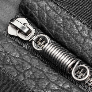 Gilet de motard gothique noir personnalisé en cuir véritable pour homme, style punk, avec lacets latéraux et clous - Product Image 6