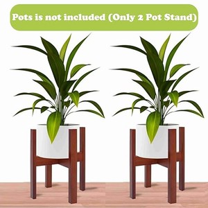Acacia Wood Contemporary Plant Stand with Copper Hardware-<b>Rectangle</b> Shape Wood Handicraft Wholesale Wooden <b>Planters</b> India - Product Image 3