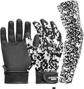Top Premium Quality Leather Baseball Batting Gloves <b>Hook</b> Loop Closure Durable Soft Palm Anti-Slip Design for Professional - Product Image 1