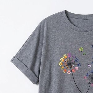 Camisetas de Diseño RTS con Logotipo Personalizado, de Verano para Mujer, de Poliéster Tejido, Transpirables, de Manga Corta, con Estampado Gráfico de Mariposas - Product Image 5