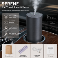 Diffuseur d'huiles essentielles portable rechargeable en métal sans eau HIITII, mini machine à parfum pour voiture, fonctionne sur batterie, pour la maison