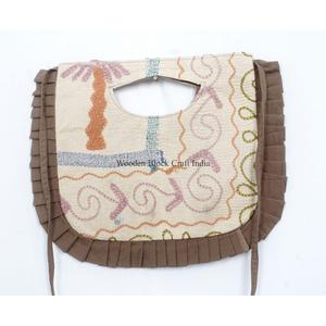 Beautiful Fashionable Bohemian Style Designer Women kantha Clutch Messenger Shoulder Bag Handmade Lightweight Large Travel Daily - Product Image 1