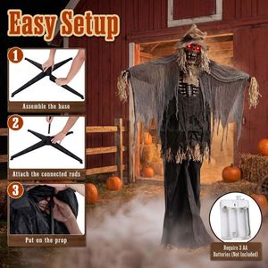 Decorazione Animata Spaventapasseri per Halloween 7,3 Piedi - Product Image 5