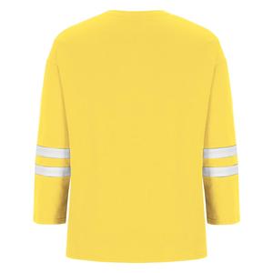 Blusa de poliéster antiarrugas de manga larga con cuello redondo, holgada, informal, de talla grande para mujer, de Bangladesh Apparel - Product Image 2