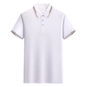 Polos de algodón liso con logotipo personalizado directo de fábrica de alta calidad OEM, camisetas Polo de manga corta con estampado 3D de Camiseta de algodón liso, camisetas de manga corta - Product Image 2