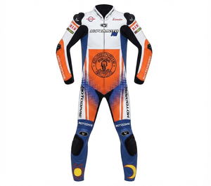ชุดแข่งรถมอเตอร์ไซค์หนังพรีเมียมสั่งตัดพิเศษ MotoCP แบบชิ้นเดียว/ชุดขับขี่พร้อม Hump ระดับ 2 CE ผลิตตามขนาดที่สั่ง - Product Image 1