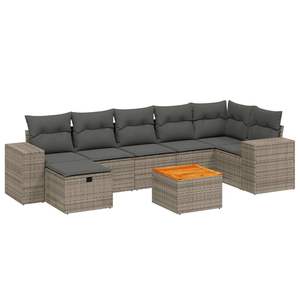 Dark Grey Rattan Garden <b>Sofa</b> <b>Set</b> With Cushioned Seating Outdoor Furniture Contemporary Design - Product Image 2