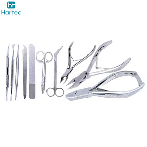Kit d'instruments de podologie, coupe-ongles incarnés et ciseaux, lime à ongles, ensemble de pédicure en acier inoxydable avec étui, instruments de podologie - Product Image 2
