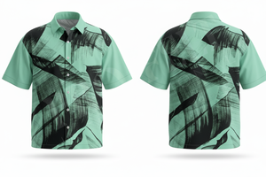 Nouvelle Chemise Décontractée à Manches Courtes Imprimé Abstrait Qualité Premium 2026 – Boutonnée, Tendance Estivale, Respirante, Style Urbain - Product Image 5