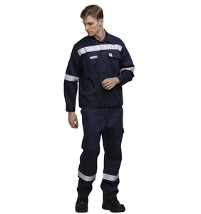 Vêtements de sécurité réfléchissants personnalisés, vêtements de travail, protection de sécurité, combinaison antistatique respirante en coton, uniforme de travail de sécurité - Product Image 4