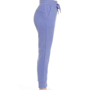 Women's Wide <b>Leg</b> Sweatpants High Waist Loose Fit Full Length Casual Solid Color Embroidered Logo Knitted Cotton <b>Pants</b> - Product Image 3