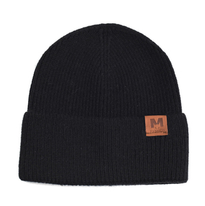 Custom Merino Wool Blend Rib Knit Cuffed Beanie <b>Hat</b> <b>Winter</b> Folded Style with Custom Logo for Men and Women Unisex Soft Beanie - Product Image 2