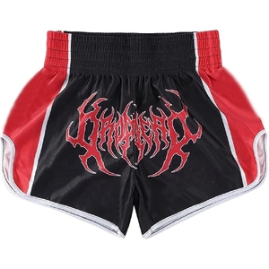 กางเกงมวยไทย MMA ออกแบบเองได้ กางเกงชกมวยสำหรับผู้ชาย กางเกงฝึกซ้อมคิกบ็อกซิ่ง โพลีเอสเตอร์ 100% น้ำหนักเบา แห้งเร็ว - Product Image 1
