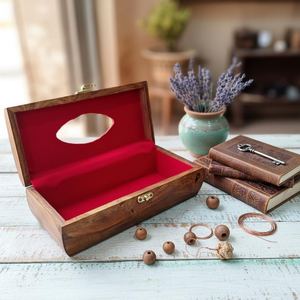 Boîte de rangement élégante en bois pour serviettes en papier, pour table à manger, cuisine, maison, hôtel et café - Product Image 5