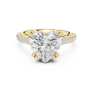 Anillo de compromiso y propuesta de matrimonio con diamante de laboratorio de 4 quilates, talla corazón, grande, llamativo y hermoso, en oro de 18k/14k/10k/plata. Recién llegado, ¡superventas! - Product Image 1