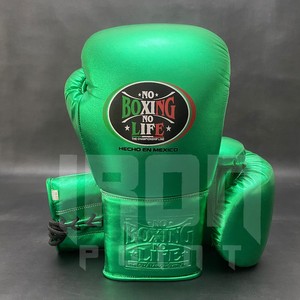Gants de boxe professionnels personnalisables « No Boxing No Life » en cuir de vachette de qualité supérieure, à lacets, avec rembourrage épais à 4 couches – Vente chaude - Product Image 5