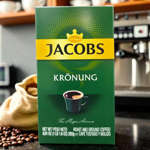 Café Molido Jacobs Kronung en Paquete de 250g, Café de Primera Calidad con Aroma Profundo y Sabor Equilibrado, Precio al por Mayor - Product Image 1