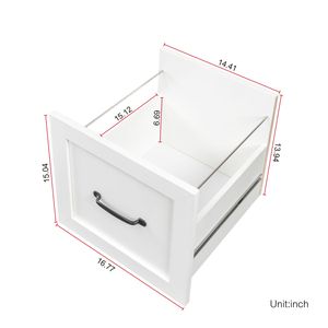 Antiqued White Home Office <b>Computer</b> <b>Desk</b> with Hutch - Product Image 4