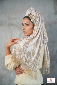 Custom Printed <b>Square</b> <b>Scarf</b> With Tassel Lightweight Soft Fabric Women Fashion Headscarf Summer Beach Wrap OEM Supply - Product Image 2
