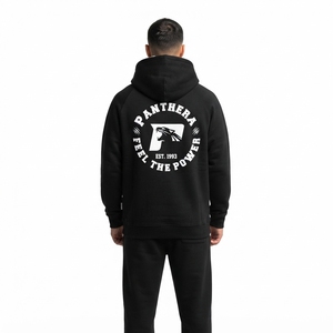 Sudadera con Capucha Premium de 400GSM, Tejido Invertido, Cuello Redondo, Bolsillo Tipo Canguro, Estampado Vintage, Ropa Urbana Personalizada para Hombre - Product Image 2